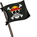 One Piece Monkey D Luffy and Straw Hat Pirates Flag pointer