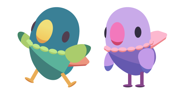 Ooblets Dumbirb and Gleamy Dumbirb