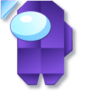 Origami Among Us Purple Character pointer