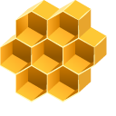 Origami Bee and Honeycomb cursor