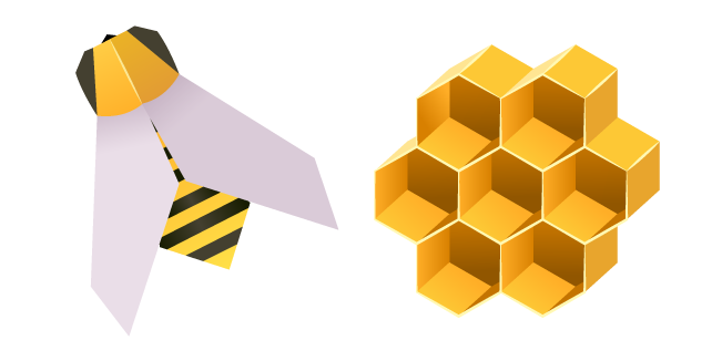 Origami Bee and Honeycomb