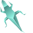 Origami Blue and Green Lizards cursor