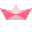 Origami Blue and Pink Boats cursor