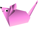 Origami Blue and Pink Mice cursor
