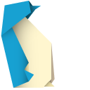 Origami Blue and Pink Penguins pointer