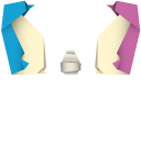 Origami Blue and Pink Penguins cursor