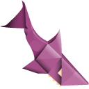 Origami Blue and Pink Sharks cursor
