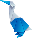 Origami Blue-Footed Booby and Tufted Titmouse pointer