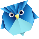 Origami Blue Owl cursor