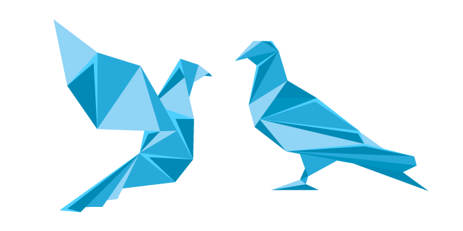 Origami Blue Pigeon