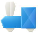 Origami Blue Steam Train cursor
