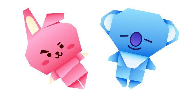 Origami BT21 Cooky and Koya