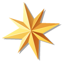 Origami Christmas Star and Holly Leaves pointer