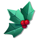 Origami Christmas Star and Holly Leaves cursor