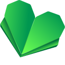 Origami Clover and Green Heart cursor