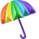 Origami Colorful Umbrella and Rainbow Fan pointer