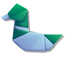 Origami Coral Call Duck and Wild Duck cursor