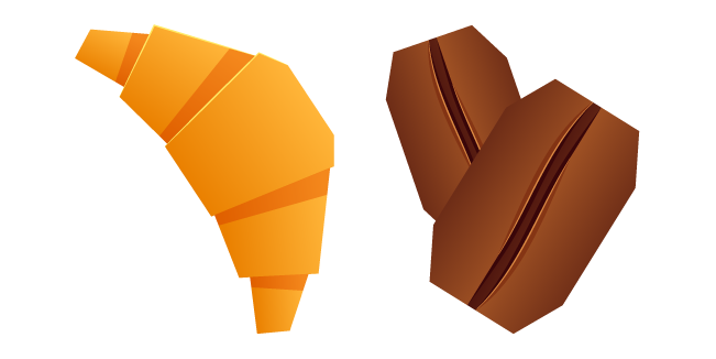 Origami Croissant and Coffee Beans