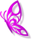 Origami Cut Out Pink and Blue Butterflies pointer