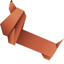 Origami Dachshund Dog pointer