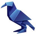 Origami Dark Blue Crow cursor