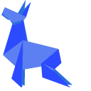 Origami Dobermann Dog pointer