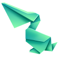 Origami Green Pelican and Toucan pointer