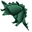 Origami Green Stegosaurus pointer