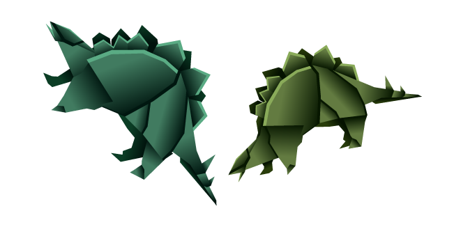 Origami Green Stegosaurus