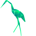 Origami Green Stork cursor