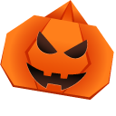Origami Halloween Pumpkin cursor