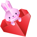Origami Hare and Cat in Heart pointer