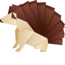 Origami Hedgehog and Mushroom cursor