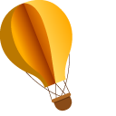 Origami Hot-Air Balloon and Clouds pointer