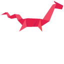 Origami Japanese Red and Green Dragons cursor