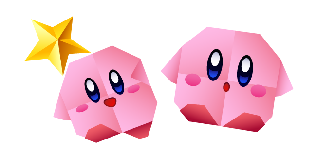 Origami Kirby and Star