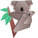 Origami Koala and Eucalyptus cursor
