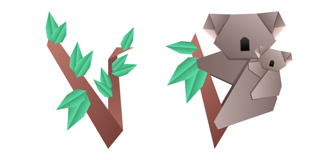 Origami Koala and Eucalyptus