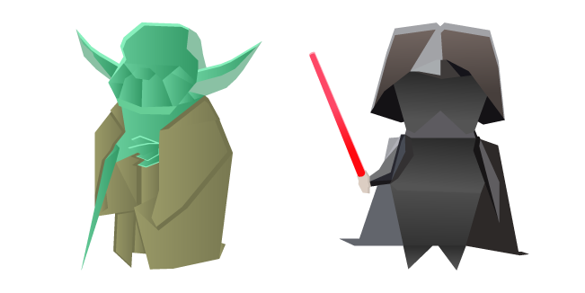 Origami Master Yoda and Darth Vader