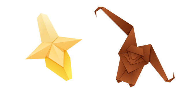 Origami Monkey and Banana
