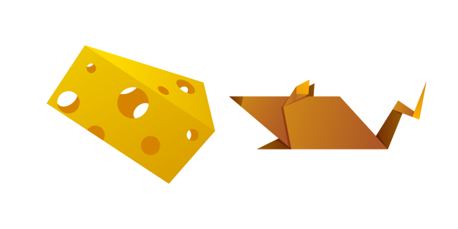 Origami Mouse and Cheese