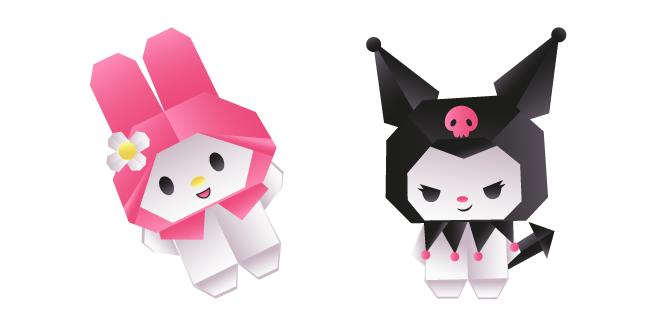 Origami My Melody and Kuromi