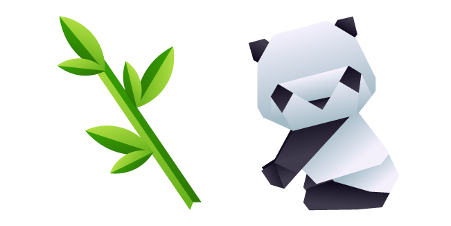 Origami Panda and Bamboo
