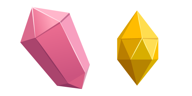 Origami Pink and Yellow Gems