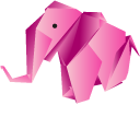 Origami Pink Elephant pointer