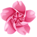 Origami Plumeria and Sakura Flowers cursor