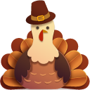 Origami Pumpkin Pie and Turkey cursor