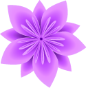 Origami Purple and Blue Flowers pointer