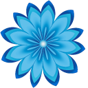 Origami Purple and Blue Flowers cursor