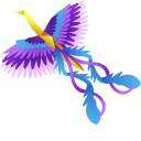 Origami Purple and Rainbow Firebirds pointer